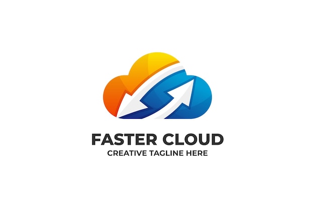 Logo de fichier de partage d'enregistrement rapide dans le cloud