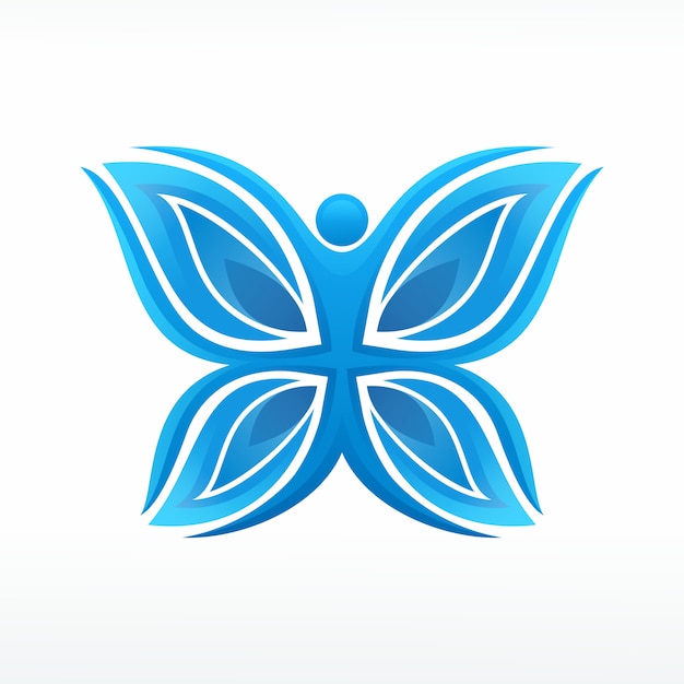 Logo De Figure Humaine Papillon