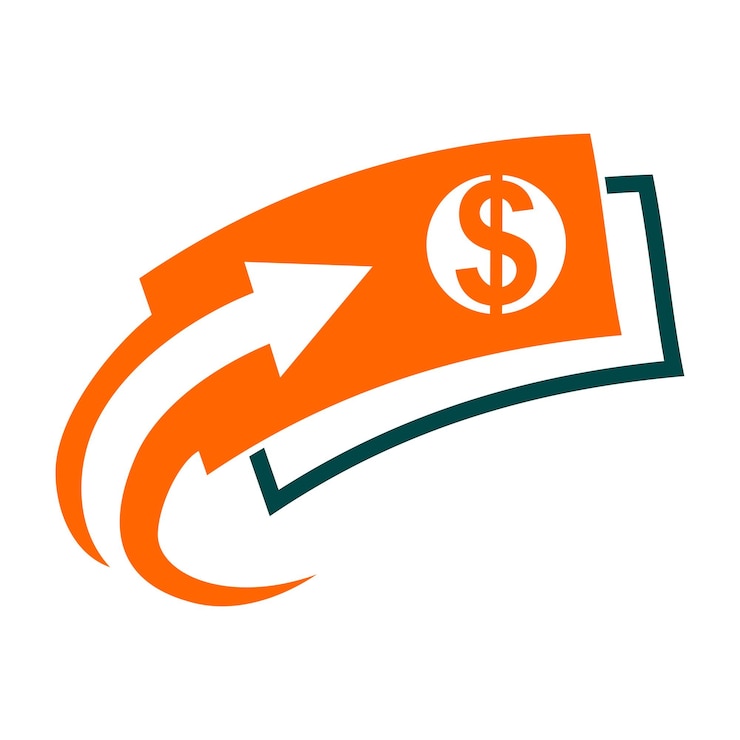Vecteur logo de financement de crédit de prêt de trésorerie icône illustration identité de marque
