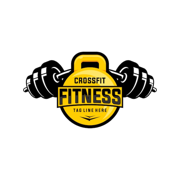 Vecteur logo fitness et crossfit healty care