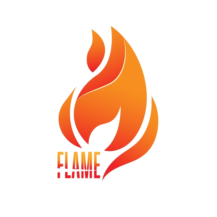 Vecteur logo de la flamme
