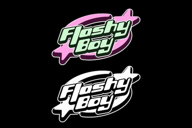 Vecteur logo flashy boy avec le titre « flashy boy »