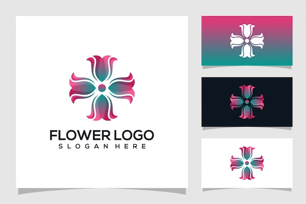 Logo De Fleur Abstraite