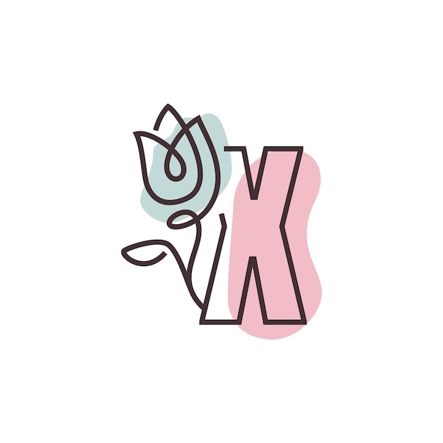 Logo Fleur Alphabet X