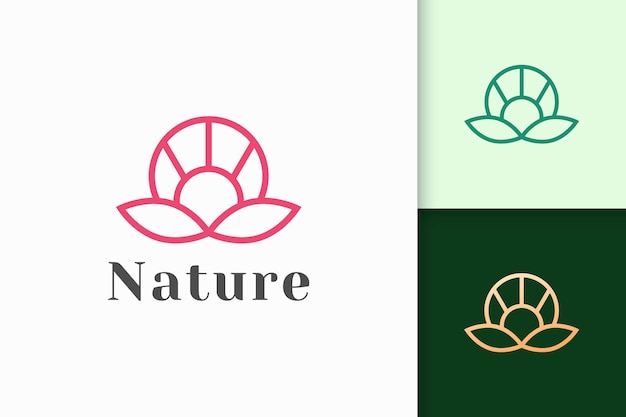 Logo De Fleur Dans Un Style Féminin Et Luxueux Pour La Santé Et La Beauté