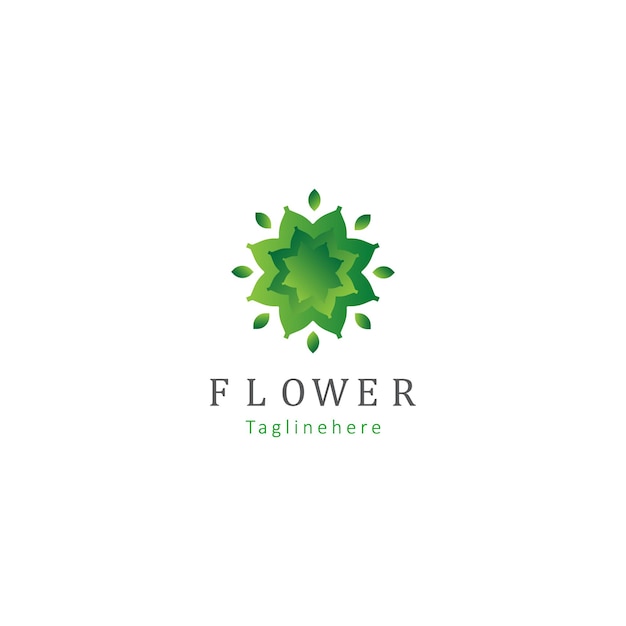 Logo De Fleur écologique Feuille Bio