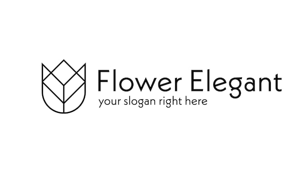 Logo de fleur élégant