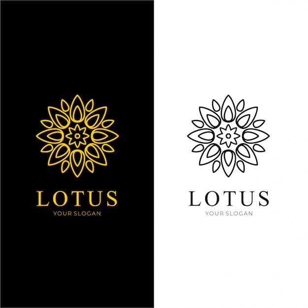 Logo De Fleur De Lotus Abstraite