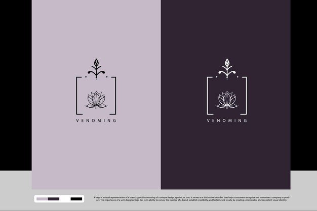 Vecteur le logo de la fleur de lotus est conçu dans un style classique rétro.