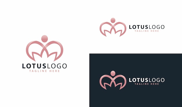 Logo fleur de lotus féminin premium