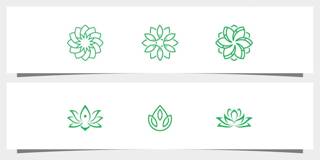 Logo De Fleur De Lotus Vecteur Premium