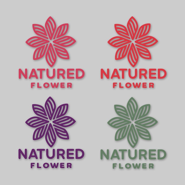 Le Logo De La Fleur De La Nature Est Conçu Par Des Vecteurs Haut De Gamme.