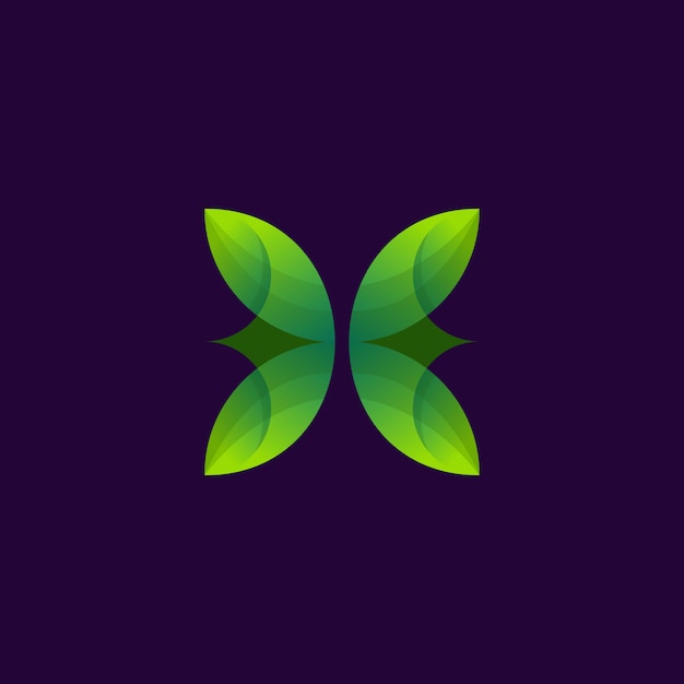 Vecteur logo de fleur verte