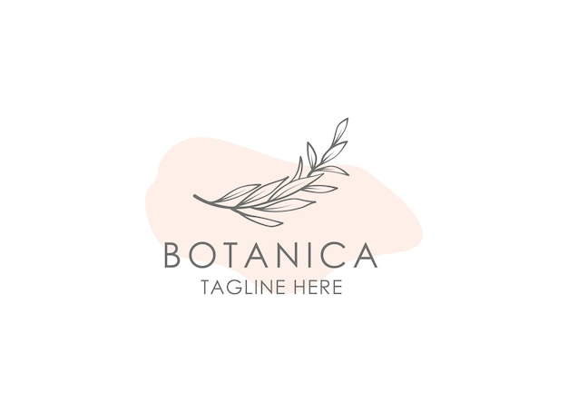 Logo De Fleurs Minimaliste Pour Les Produits De Beauté Et De Spa