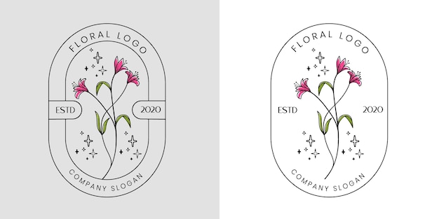 Logo Floral De Beauté Féminine Pour Spa De Salon De Beauté Et Boutique Et Entreprise De Cosmétiques