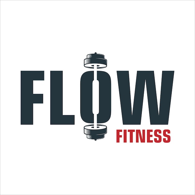 Vecteur logo flow fitness