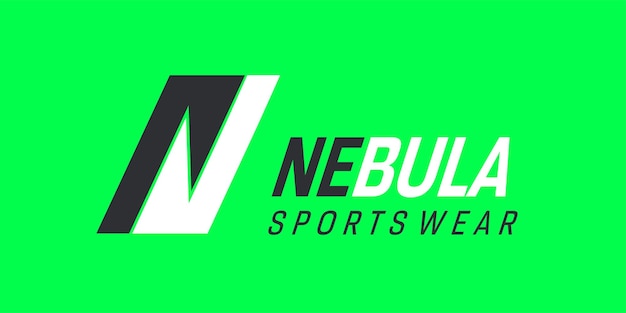 Vecteur le logo fluorescent de nebula sports wear