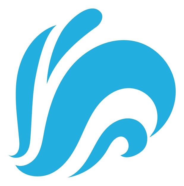 Logo De Flux Bleu Symbole De Mouvement Abstrait De L'eau