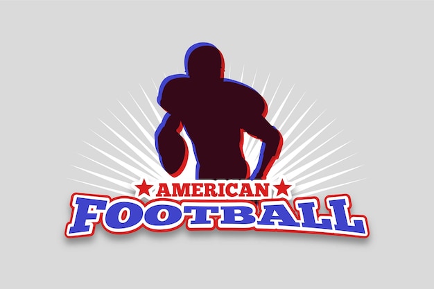 Logo De Football Américain Rétro