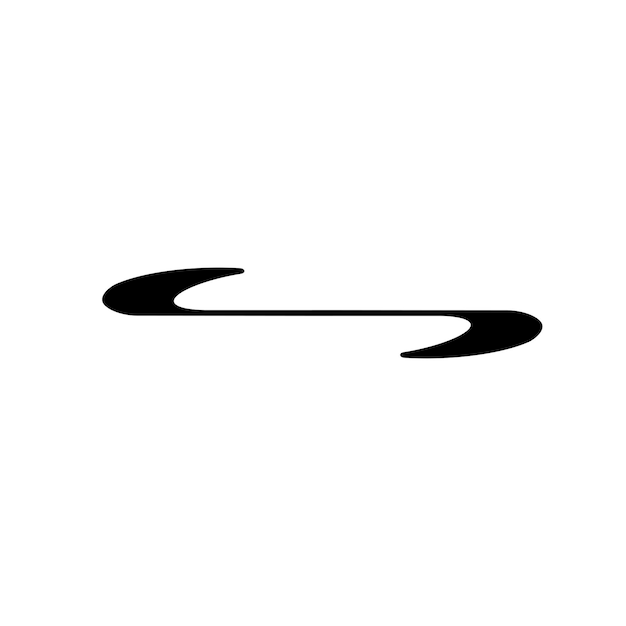 Vecteur logo en forme de s en noir