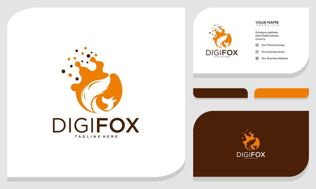 Vecteur logo fox design tête de renard avec combinaison de globe utilisable pour la technologie et le logo de l'entreprise