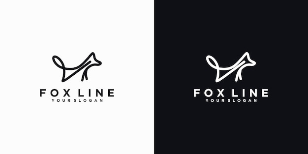 Logo Fox avec dessin au trait minimaliste, référence du logo pour les entreprises