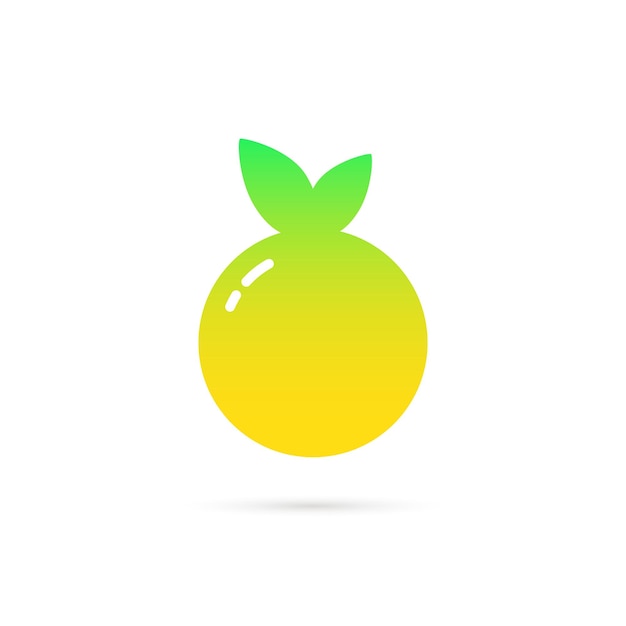 Logo de fruits d'été abstrait avec dégradé