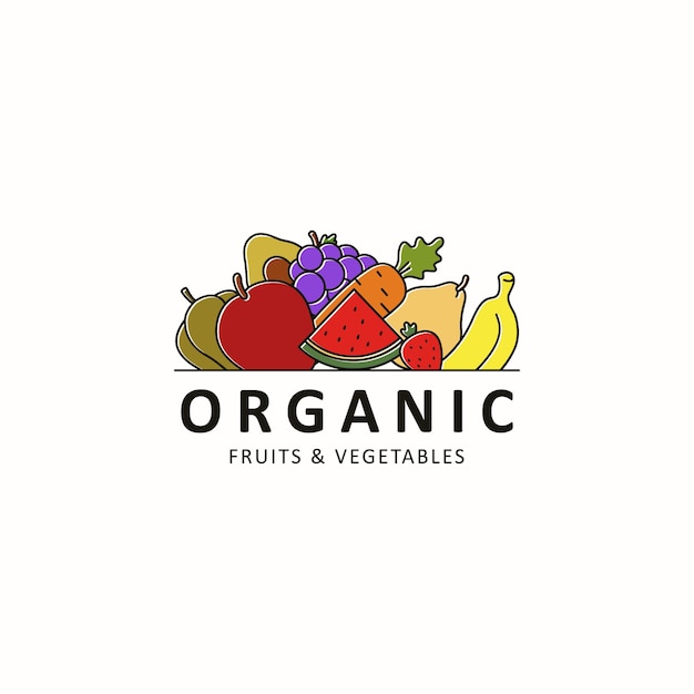 Logo De Fruits Et Légumes Biologiques