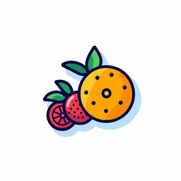 Un logo de fruits orange et orange