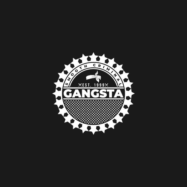 Logo De Gangster Vintage Avec Bandana