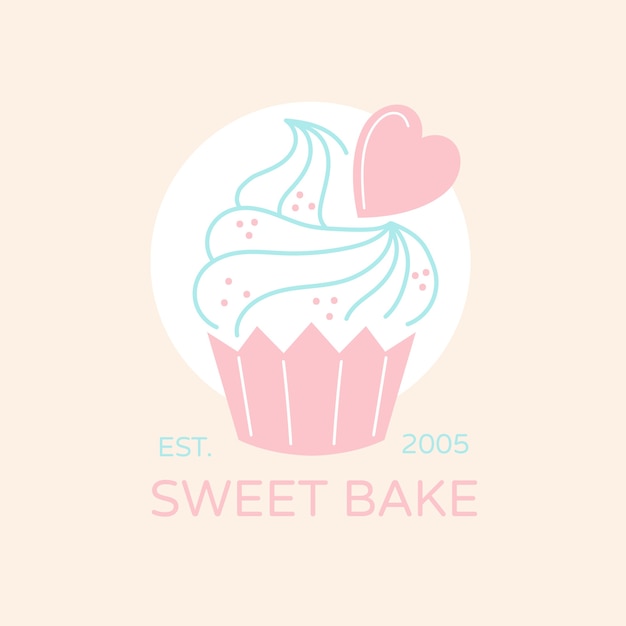 Vecteur logo de gâteau de boulangerie