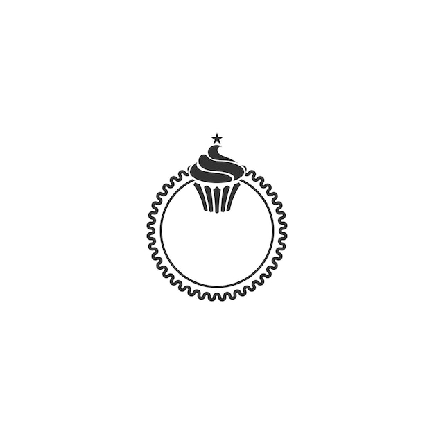 Vecteur logo de gâteau de mariage gâteau icône design illustration vectorielle