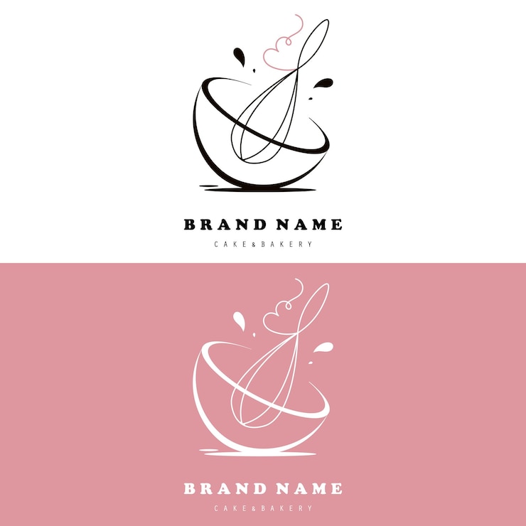 Vecteur logo de gâteau sucré boulangerie faite maison et collection de logo de boulagerie