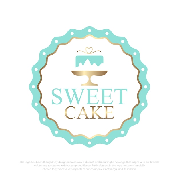 Vecteur logo de gâteau sucré logo de gâteau de tasse sucrée logo de boulangerie logo vectoriel templete