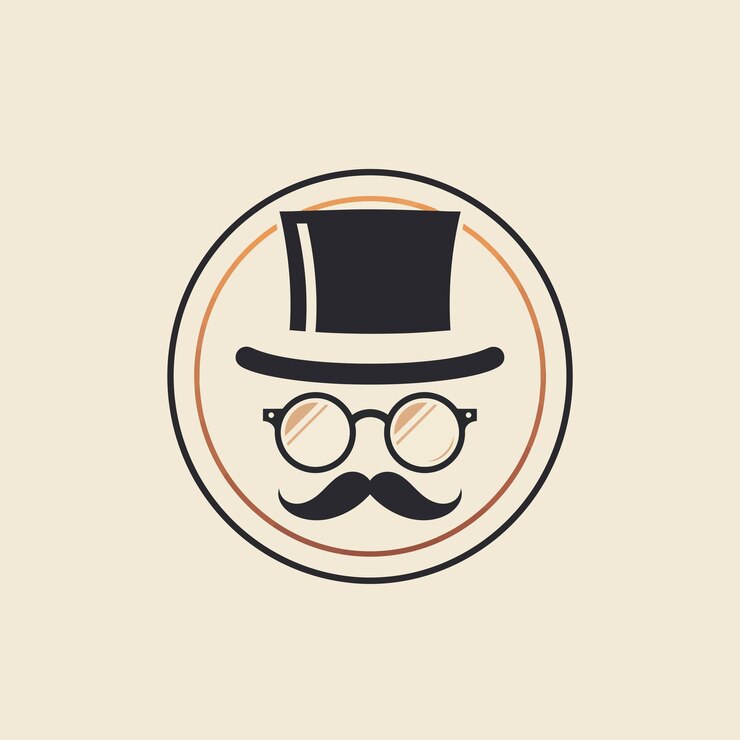 Vecteur le logo d'un gentleman vintage
