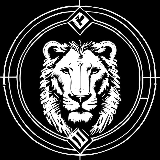 Logo Géométrique Tête De Lion