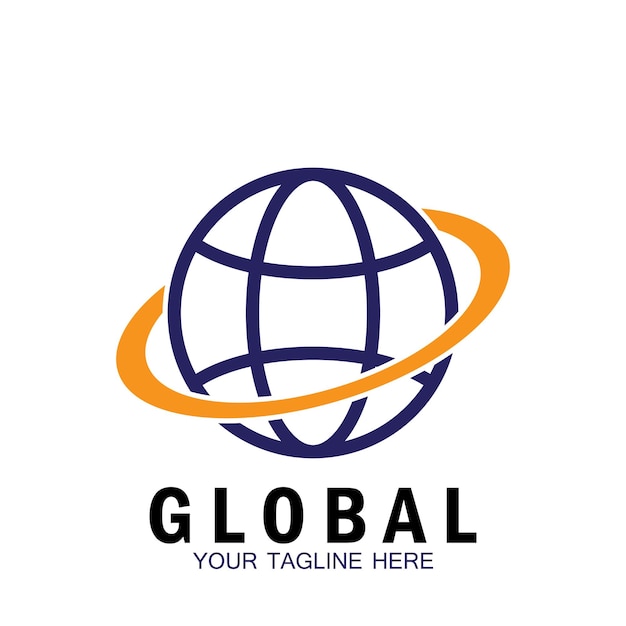 Logo globe et modèle vectoriel