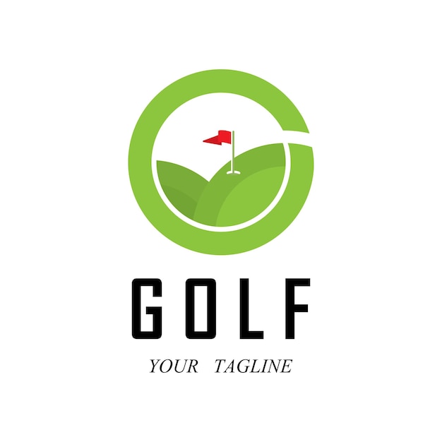 Logo De Golf Et Image Vectorielle Avec Modèle De Slogan