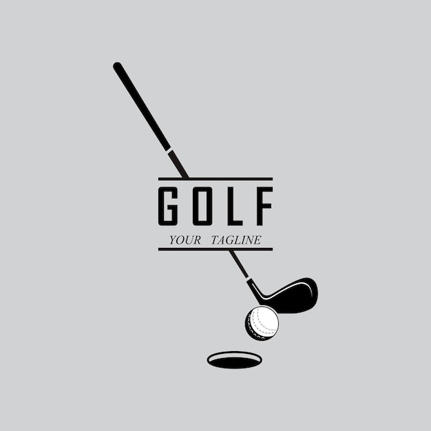 Logo De Golf Et Image Vectorielle Avec Modèle De Slogan