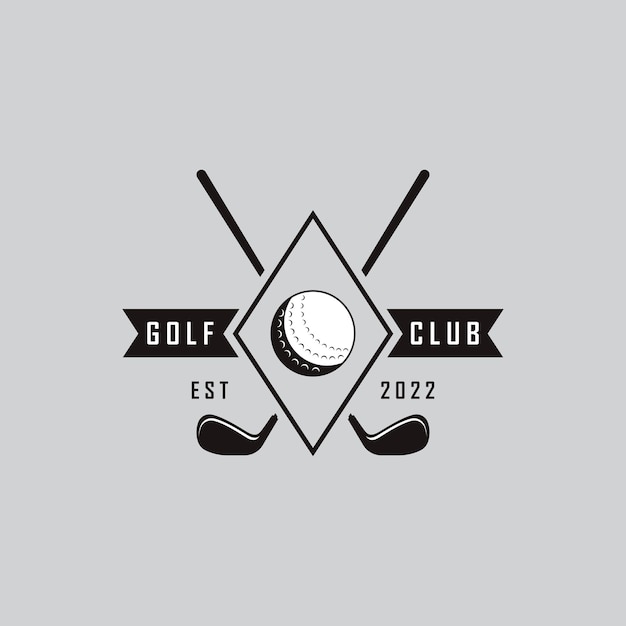 Logo De Golf Et Image Vectorielle Avec Modèle De Slogan