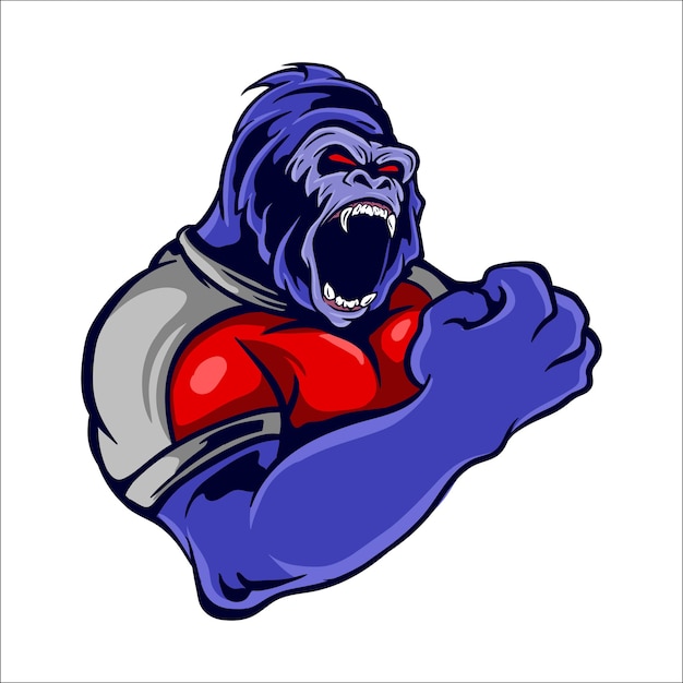 Vecteur logo gorilla mascot