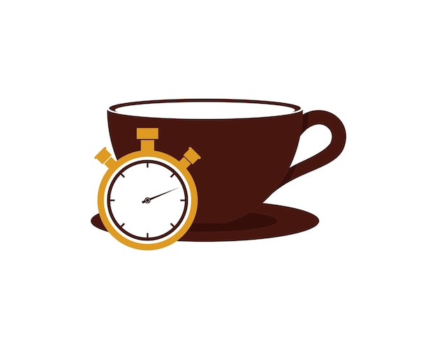 Logo De L'heure De La Tasse De Café