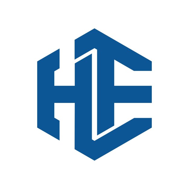 Vecteur logo hexagonal h et f