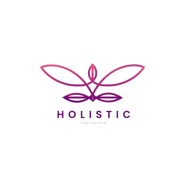 Logo Holistique Détaillé Avec Slogan