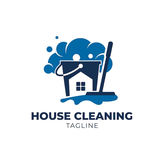 Logo Home Cleaning Adapté Aux Services De Nettoyage Immobilier