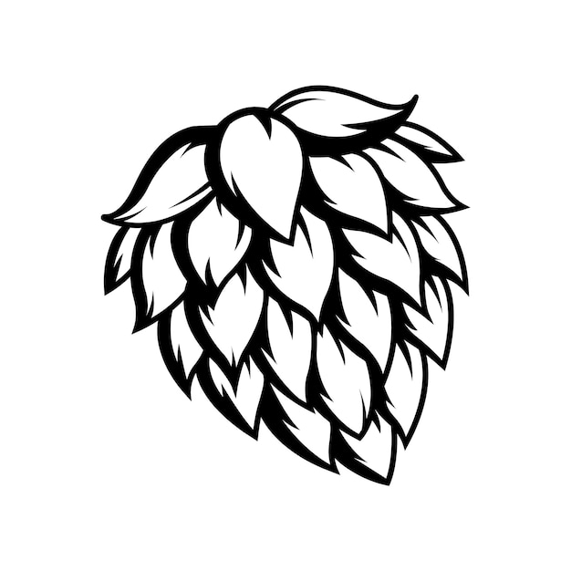 Un Logo De Houblon Avec Un Logo De Houblon