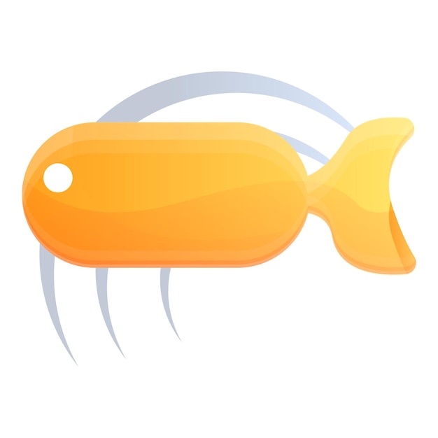 Logo d'huile de poisson Dessin animé du logo vectoriel d'huile de poisson pour la conception de sites Web isolé sur fond blanc