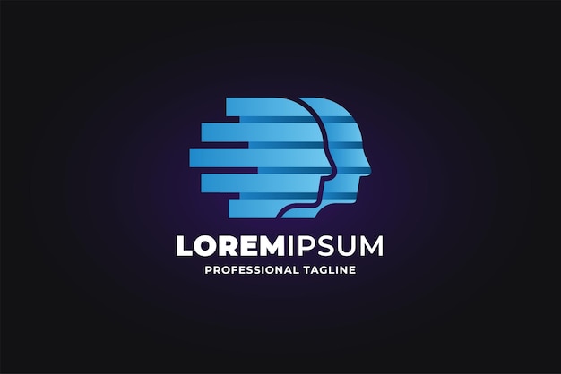 Logo humain double