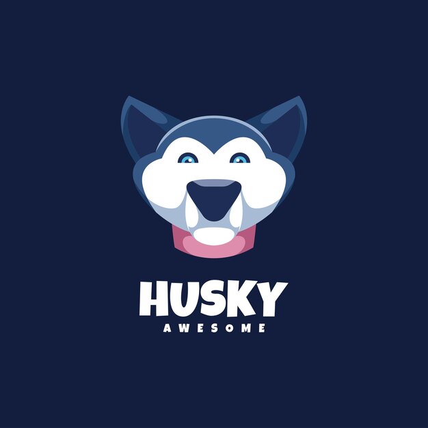 Vecteur logo husky