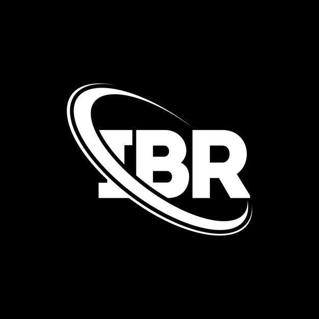 Le logo IBR, la lettre IBR, les initiales, le logo IBR relié à un cercle et à un monogramme en majuscules, la typographie IBR pour les entreprises technologiques et la marque immobilière.